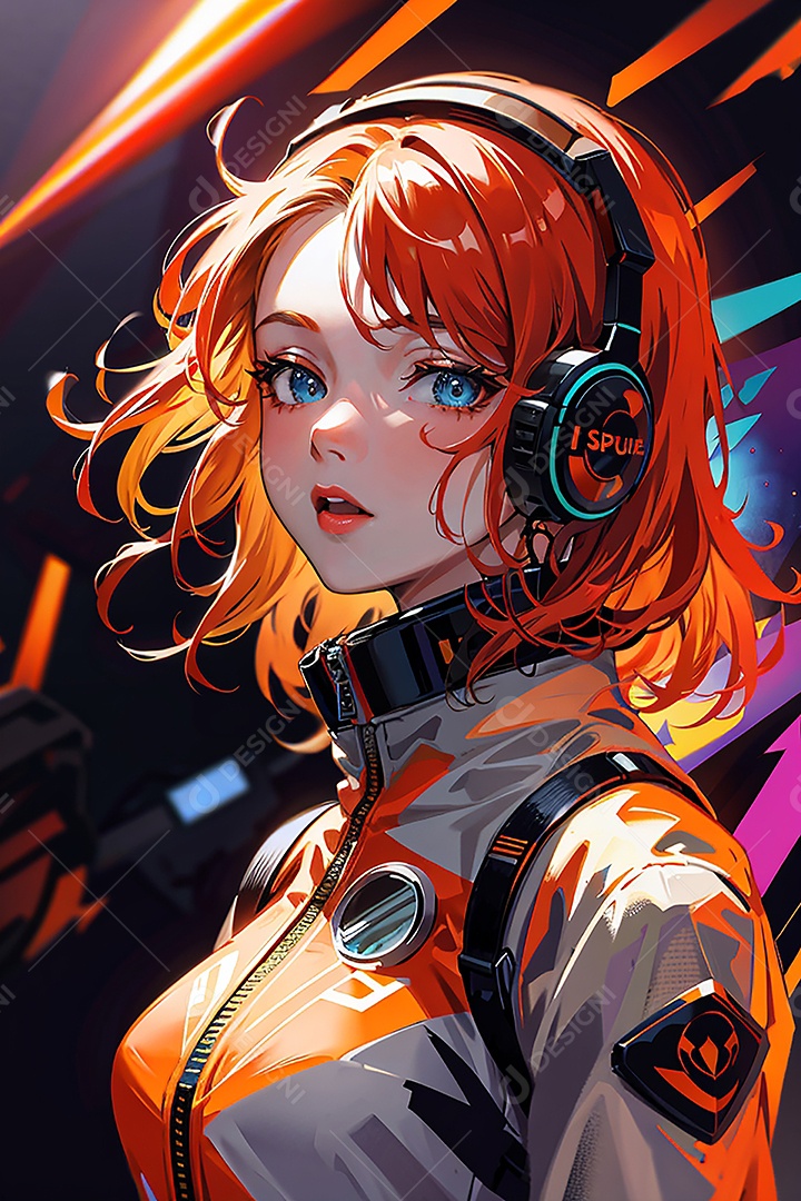 Anime pastel sonho futurista astronauta jovem