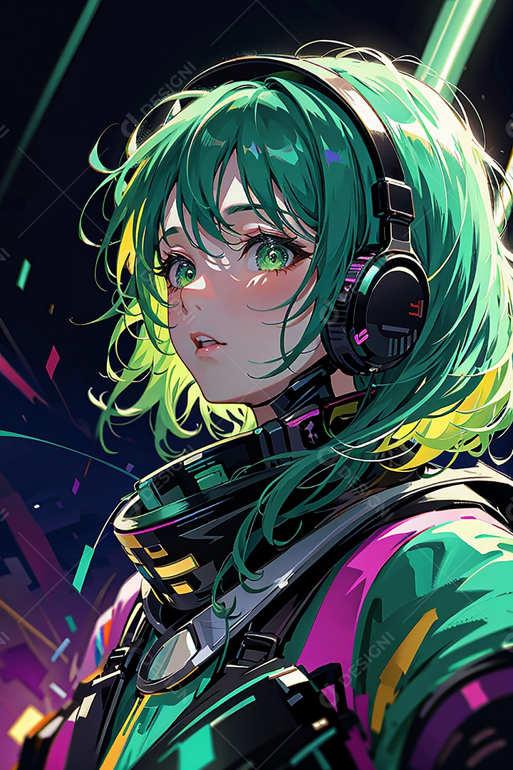 Anime pastel sonho futurista astronauta jovem