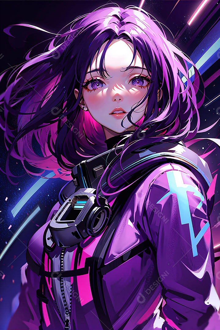 Anime pastel sonho futurista astronauta jovem