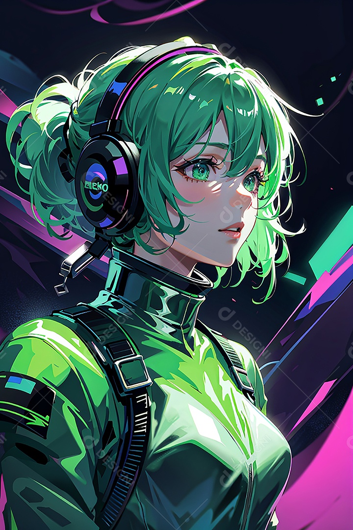 Anime pastel sonho futurista astronauta jovem
