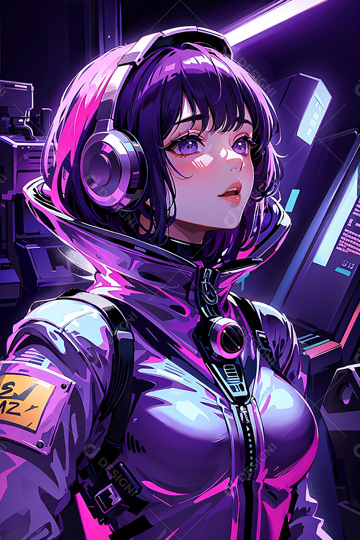 Anime pastel sonho futurista astronauta jovem
