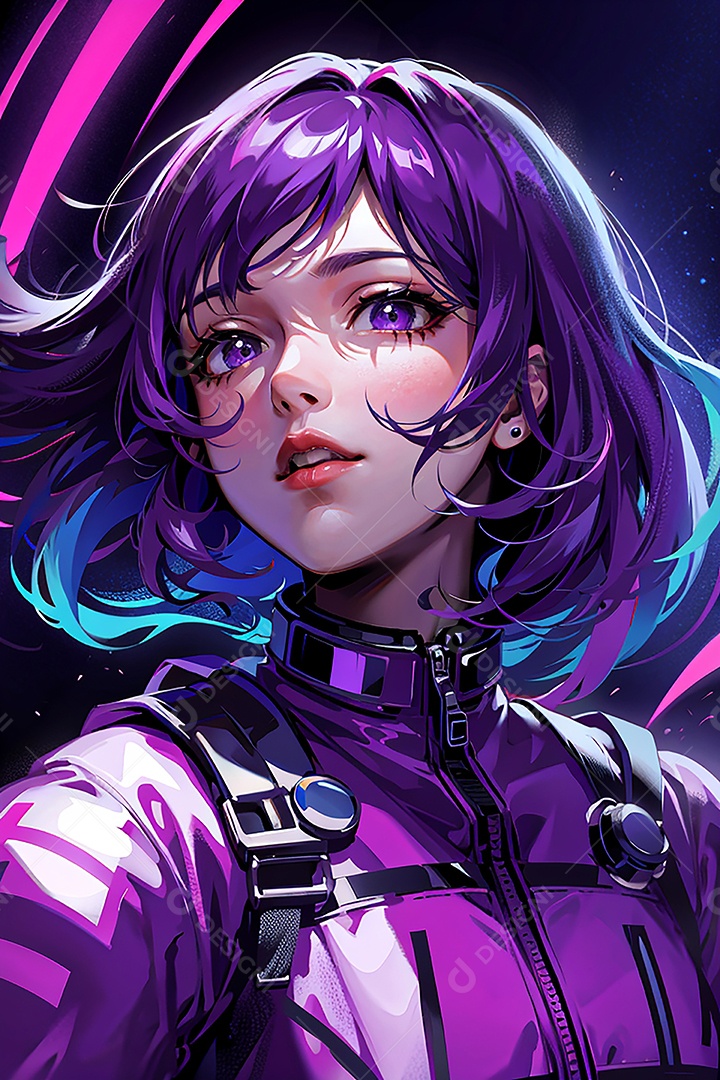 Anime pastel sonho futurista astronauta jovem
