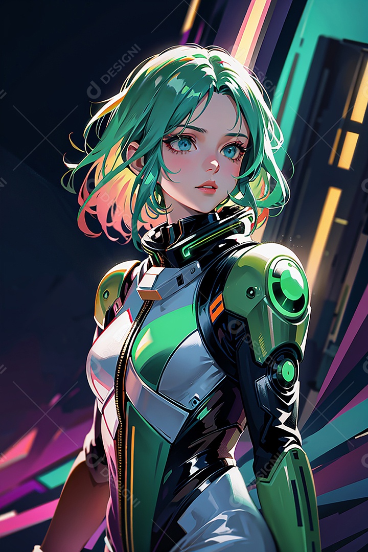 Anime pastel sonho futurista astronauta jovem