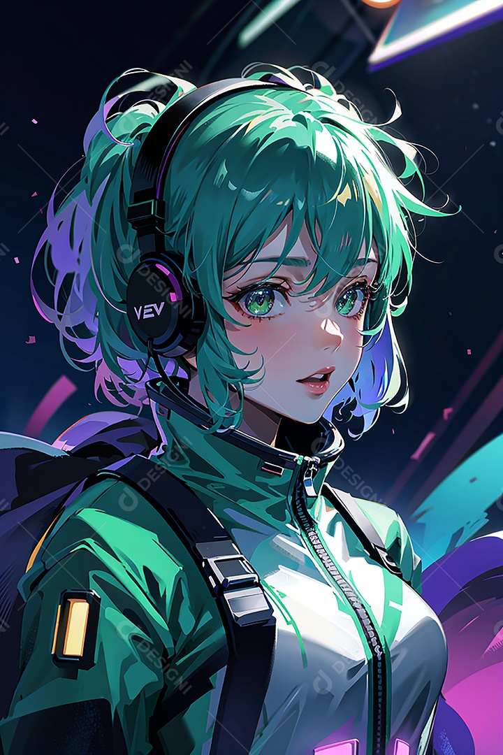 Anime pastel sonho futurista astronauta jovem