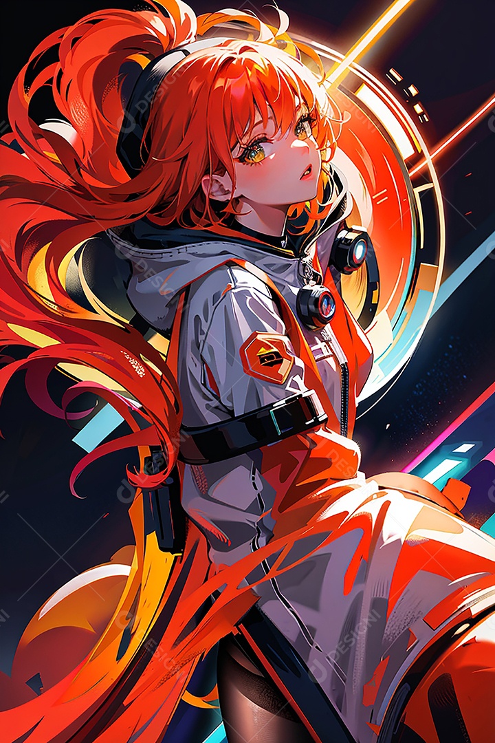 Anime pastel sonho futurista astronauta jovem