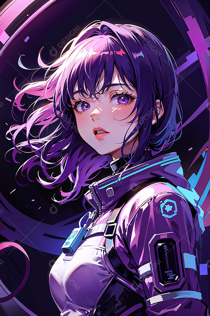 Anime pastel sonho futurista astronauta jovem