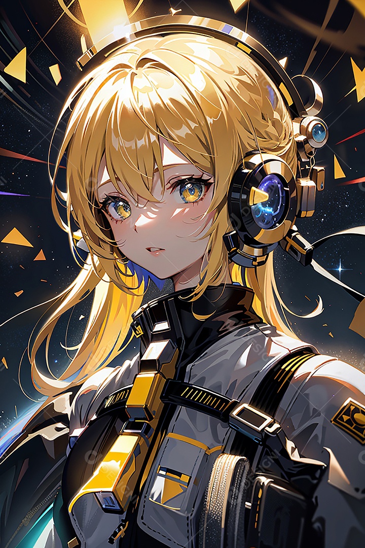 Anime pastel sonho futurista astronauta jovem