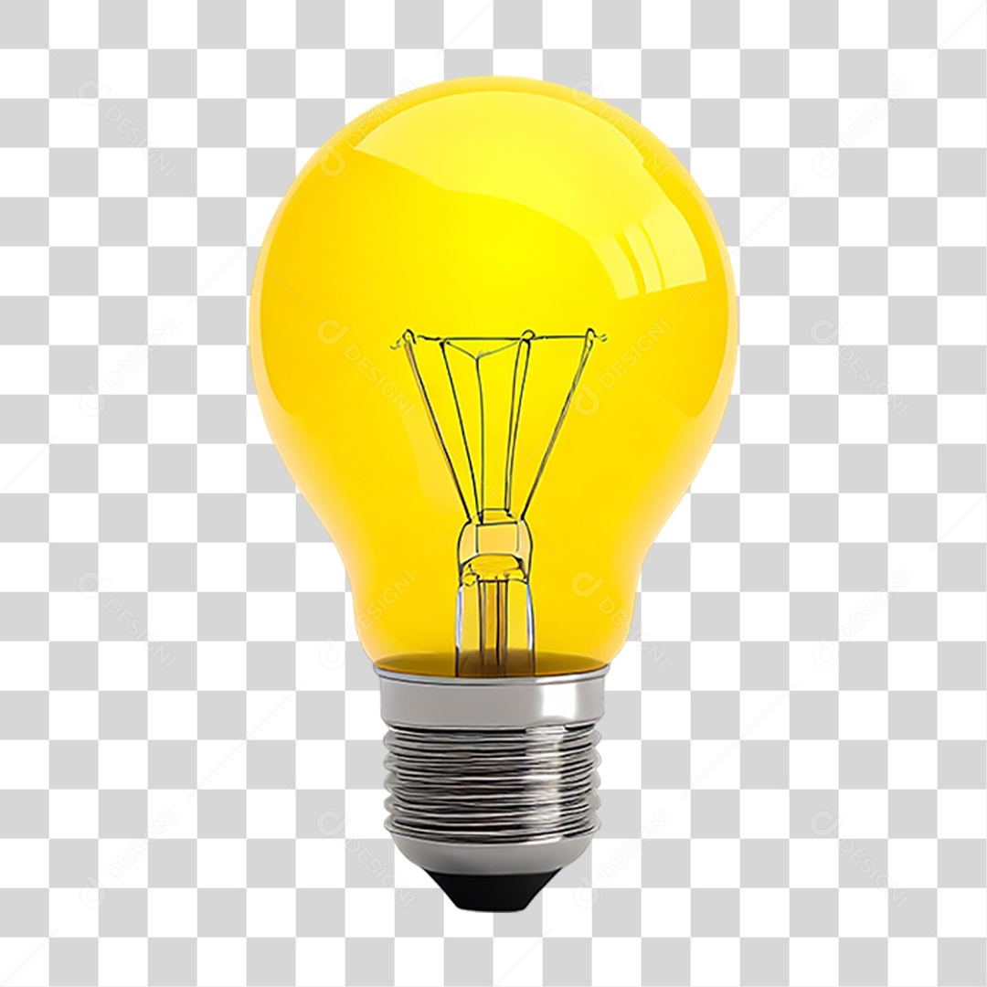 Elemento 3D Lâmpada PNG Transparente