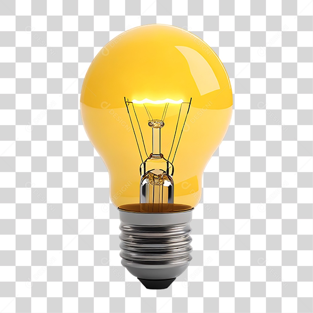 Elemento 3D Lâmpada PNG Transparente