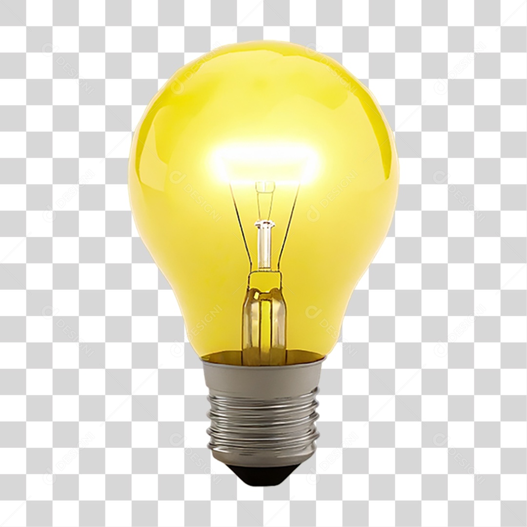 Elemento 3D Lâmpada PNG Transparente