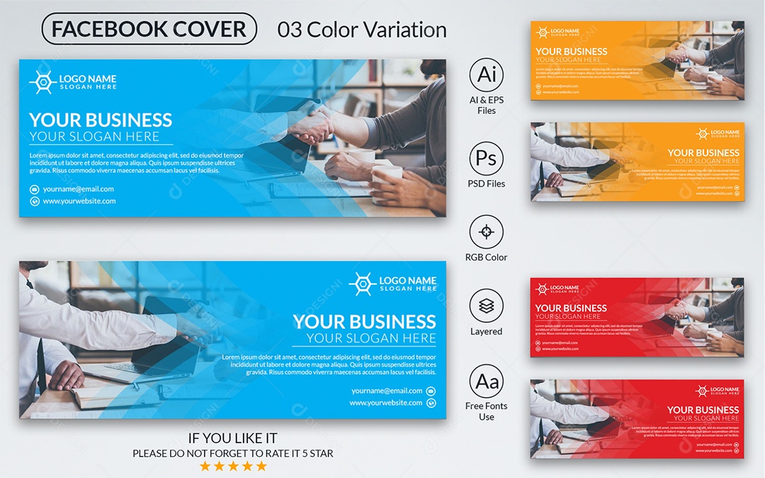 Modelo de Capa do Facebook PSD + AI Editável