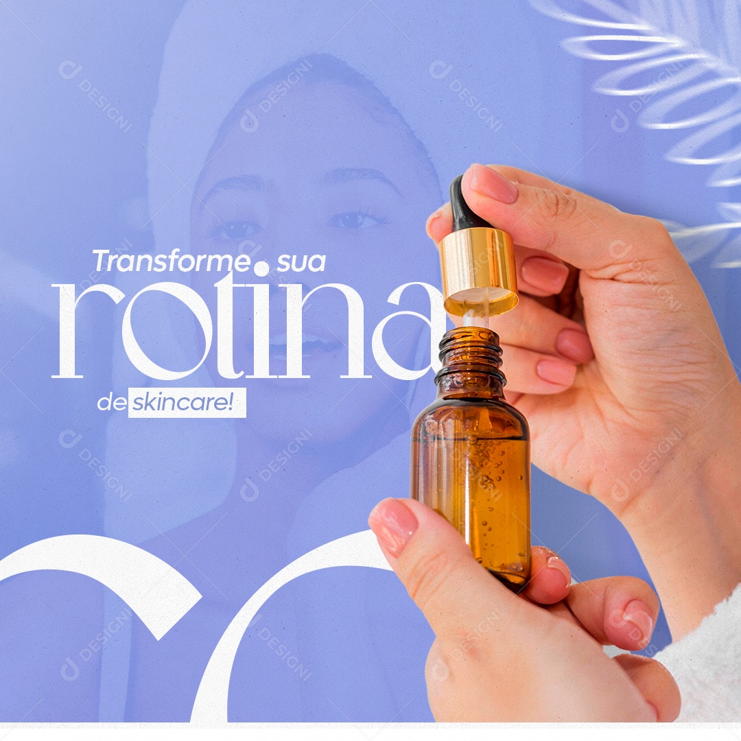 Transforme Sua Rotina De Skincare Social Media PSD Editável