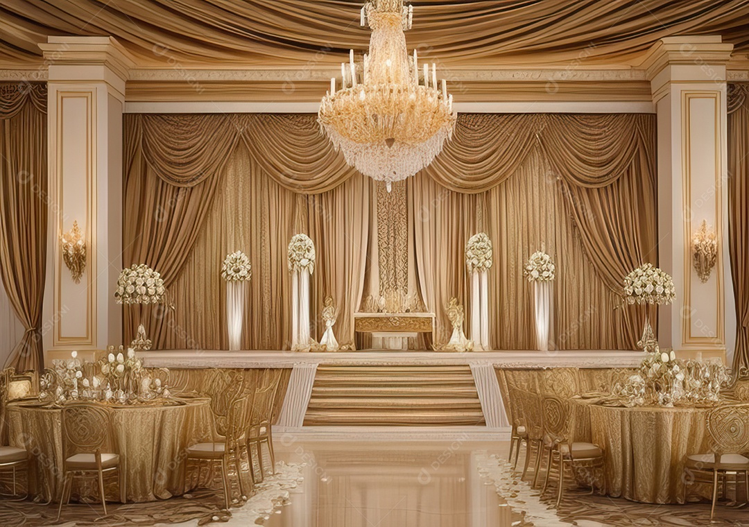 Cenário luxuoso Projete um fundo opulento e elegante
