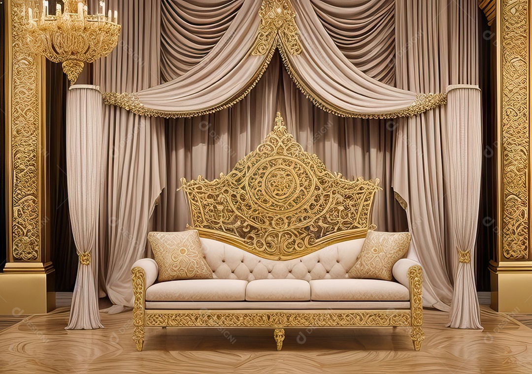 Cenário luxuoso Projete um fundo opulento e elegante