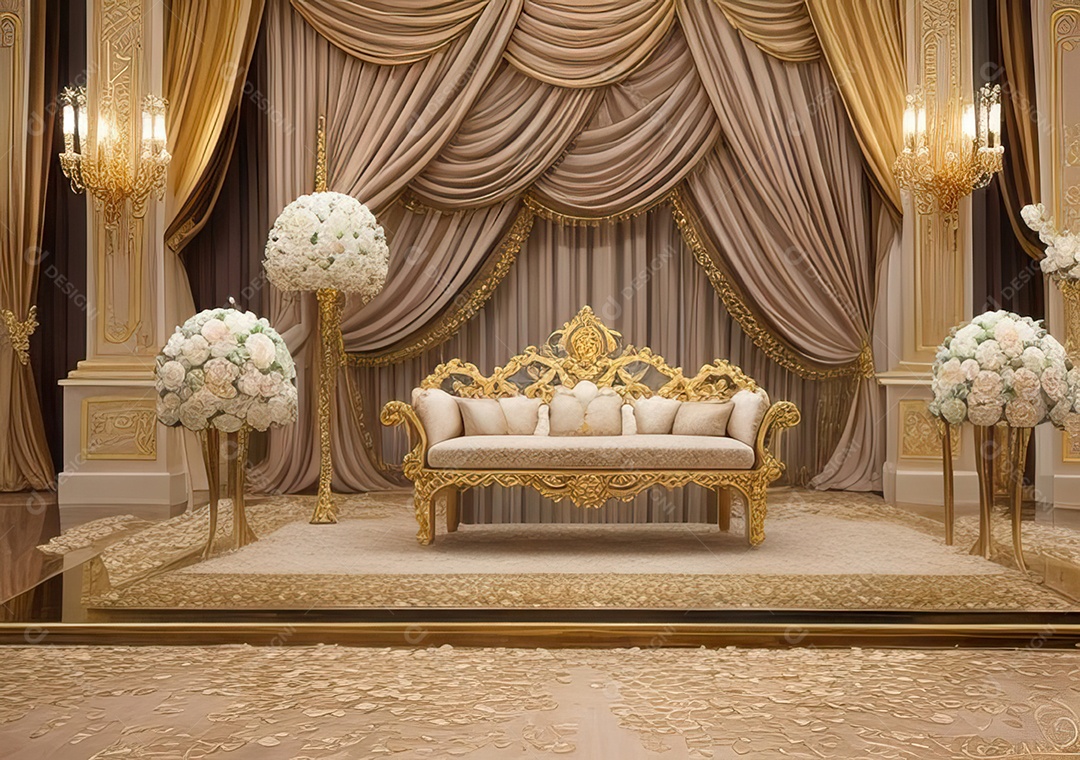 Cenário luxuoso Projete um fundo opulento e elegante