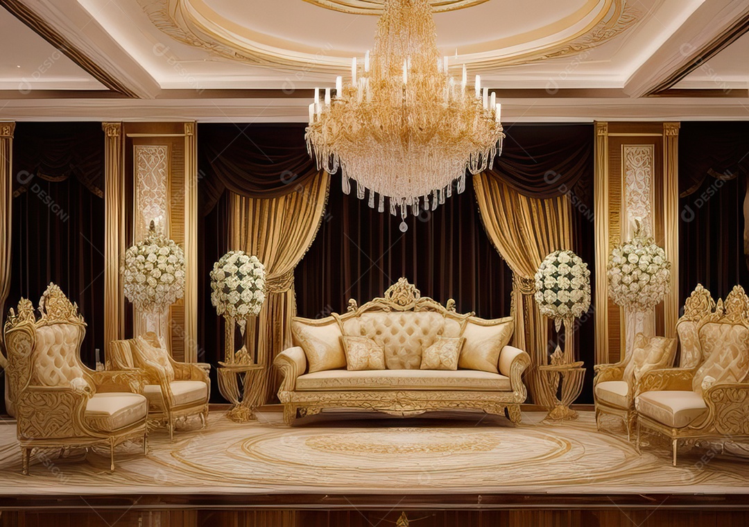 Cenário luxuoso Projete um fundo opulento e elegante