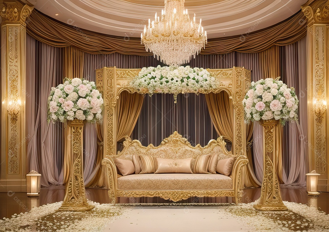 Cenário luxuoso Projete um fundo opulento e elegante