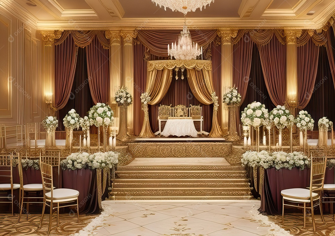 Cenário luxuoso Projete um fundo opulento e elegante