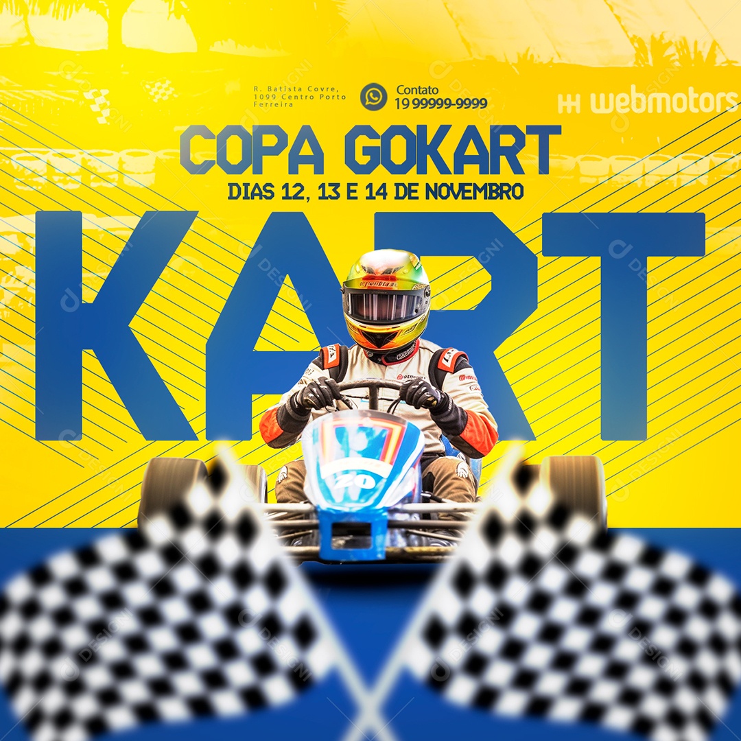 Street Kart Copa Gokart Dias 12 13 e 14 De Novembro Social Media PSD Editável