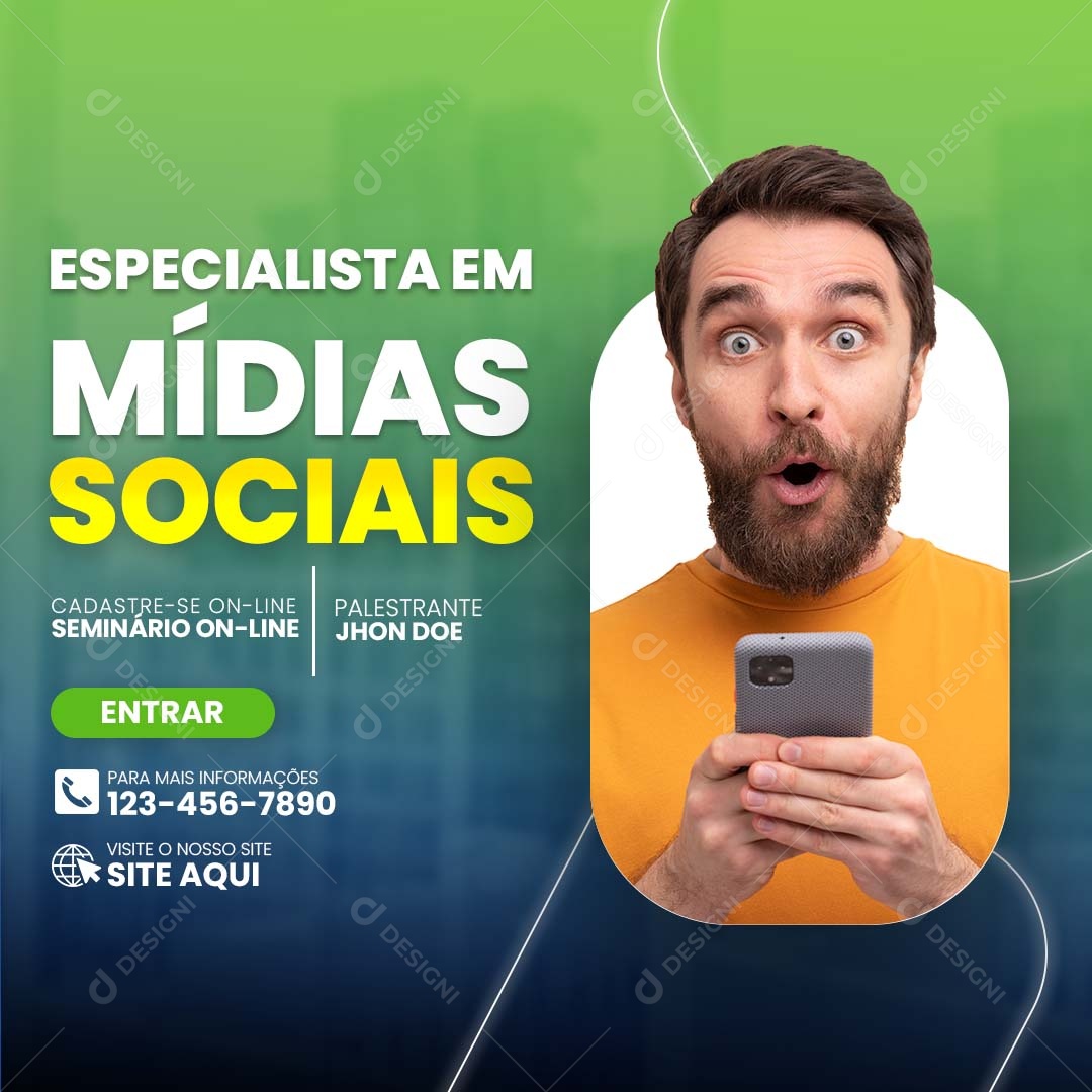 Especialistas Em Mídias Sociais Social Media PSD Editável