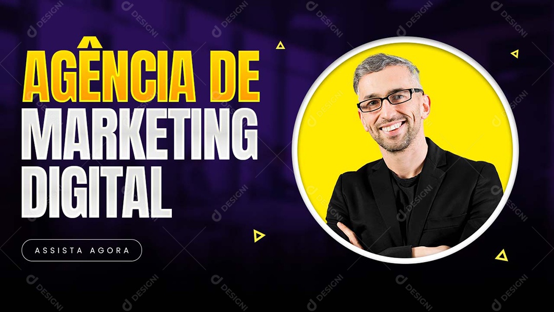 Social Media Agência De Marketing Digital PSD Editável