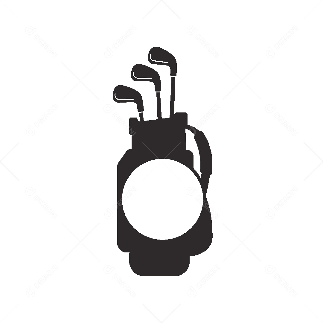 Ícone de Tacos de Golf Ilustração Vetor EPS