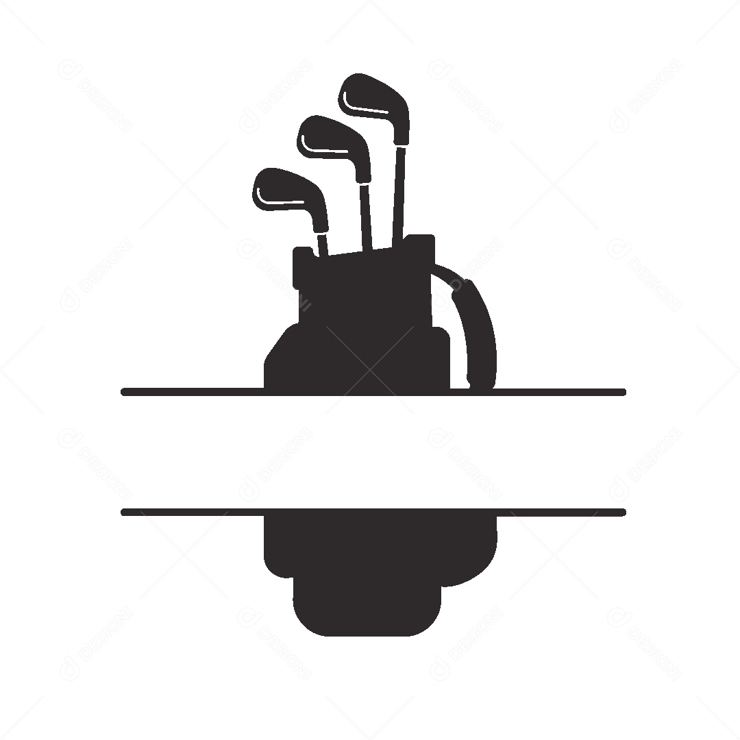 Ícone de Tacos de Golf Ilustração Vetor EPS