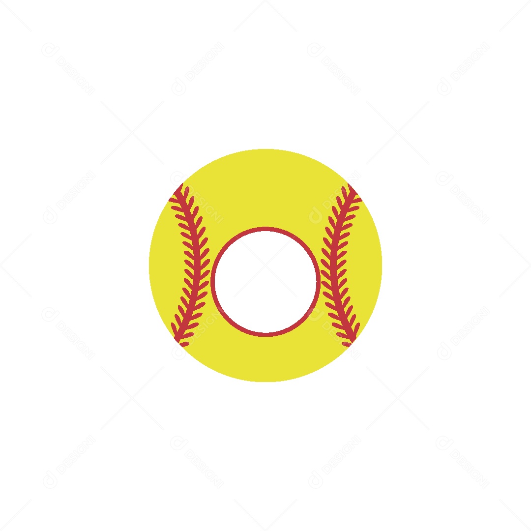 Ícone de Bola de Beisebol Ilustração Vetor EPS