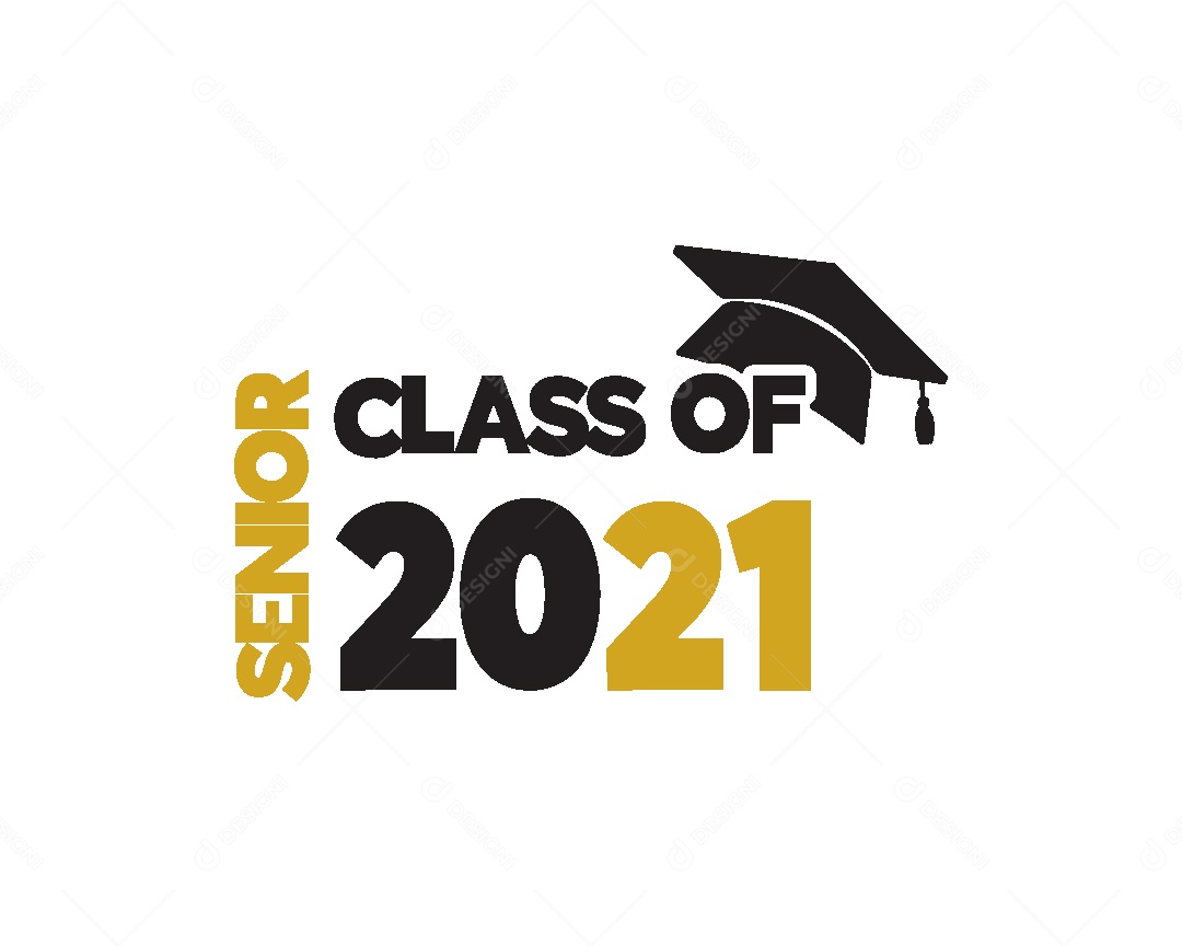 Ilustração de Formatura Turma de 2021 Vetor EPS