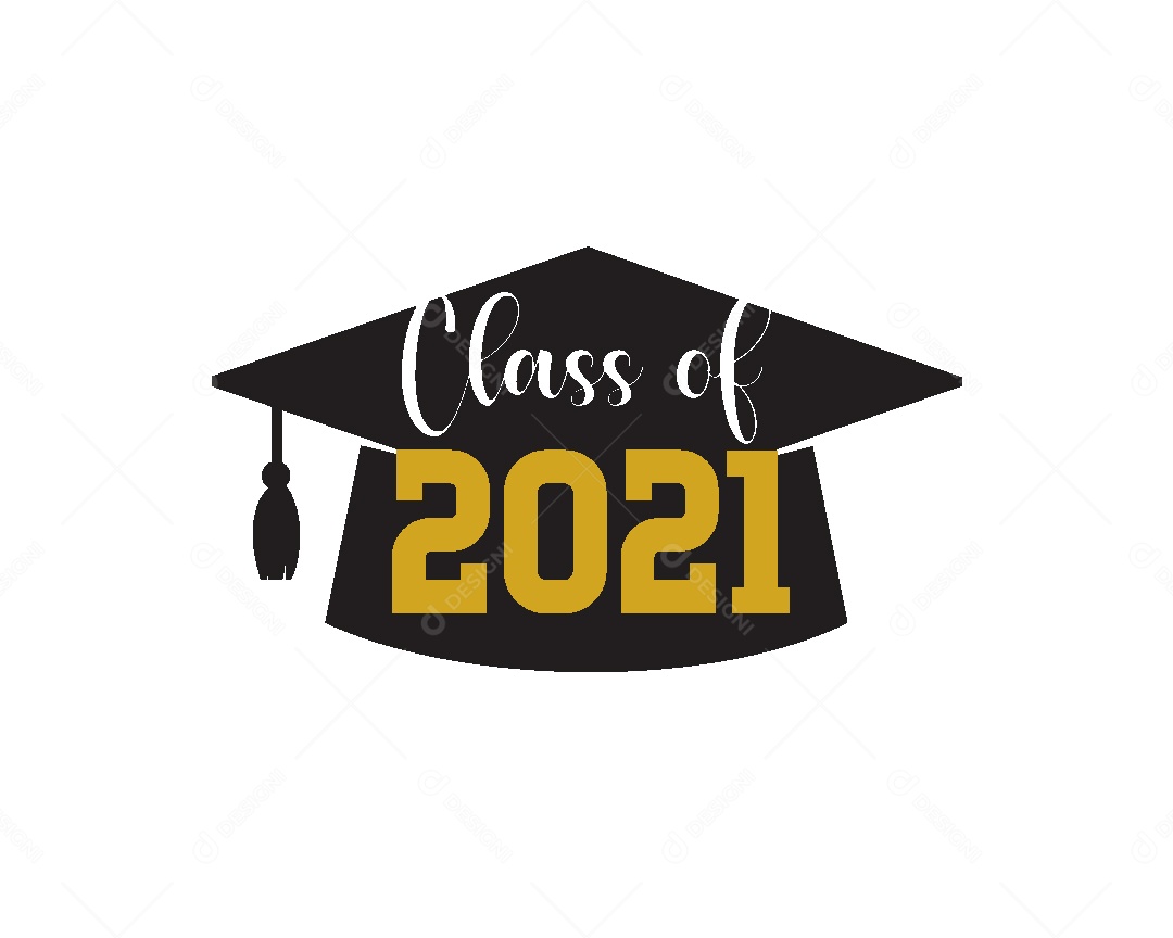 Ilustração de Formatura Turma de 2021 Vetor EPS