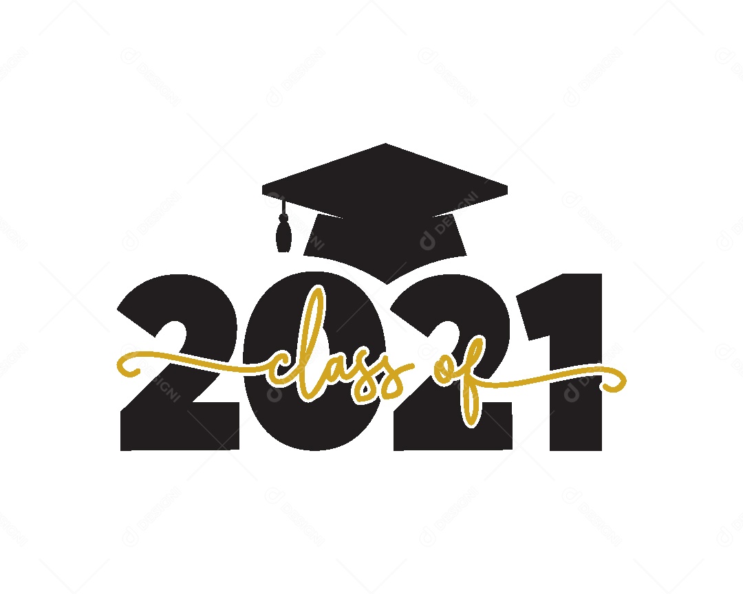 Ilustração de Formatura Turma de 2021 Vetor EPS