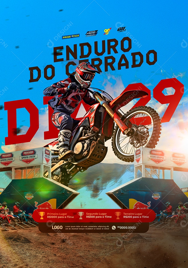 Enduro Do Cerrado Dia 29 Competição Premiações Social Media PSD Editável