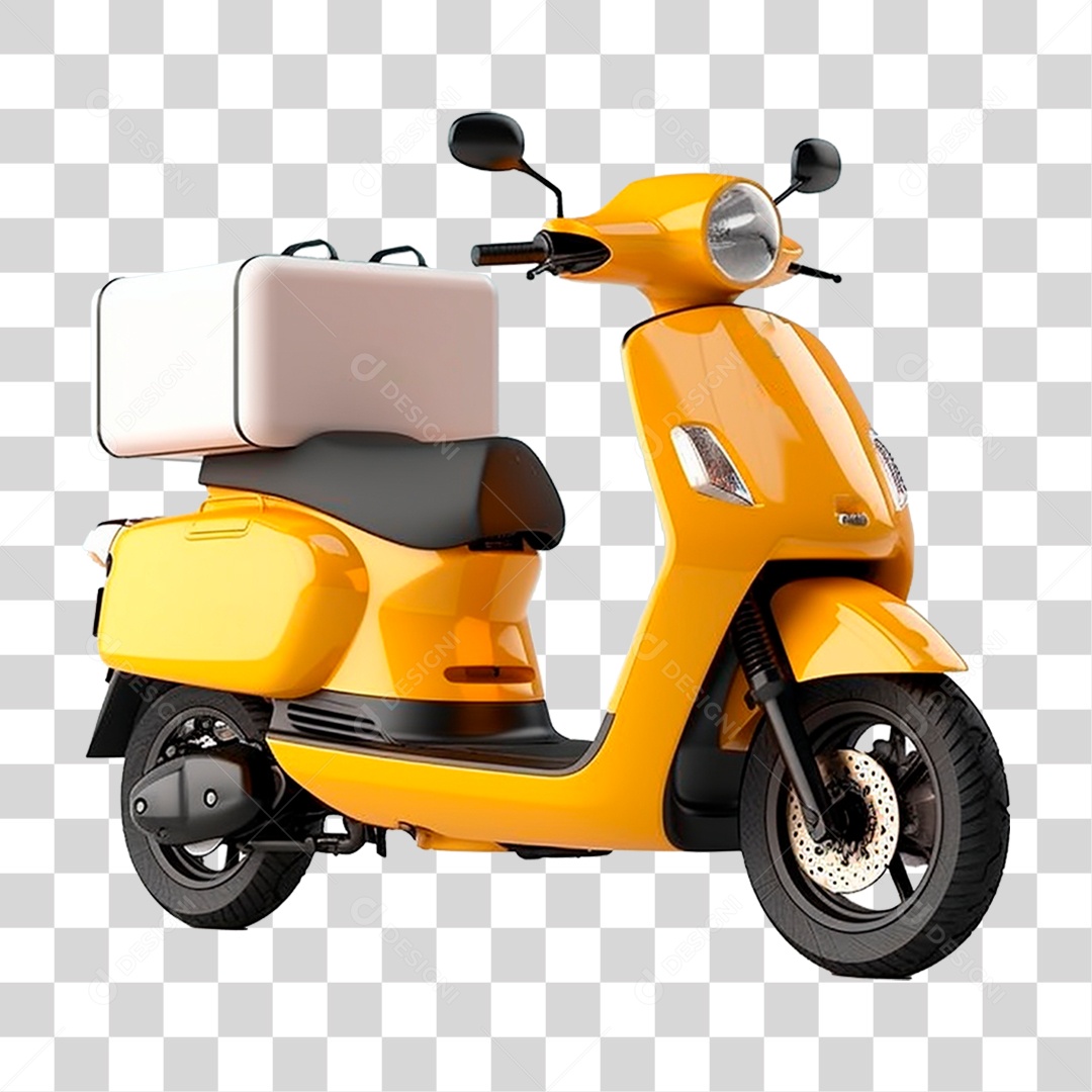 Moto Mobilete Delivery Entregas PNG Transparente