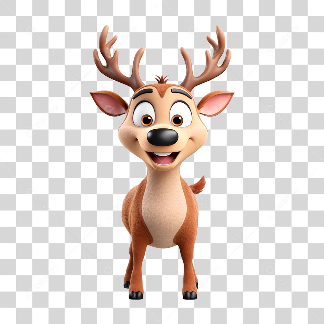 Rena Cartoon Animal PNG Transparente