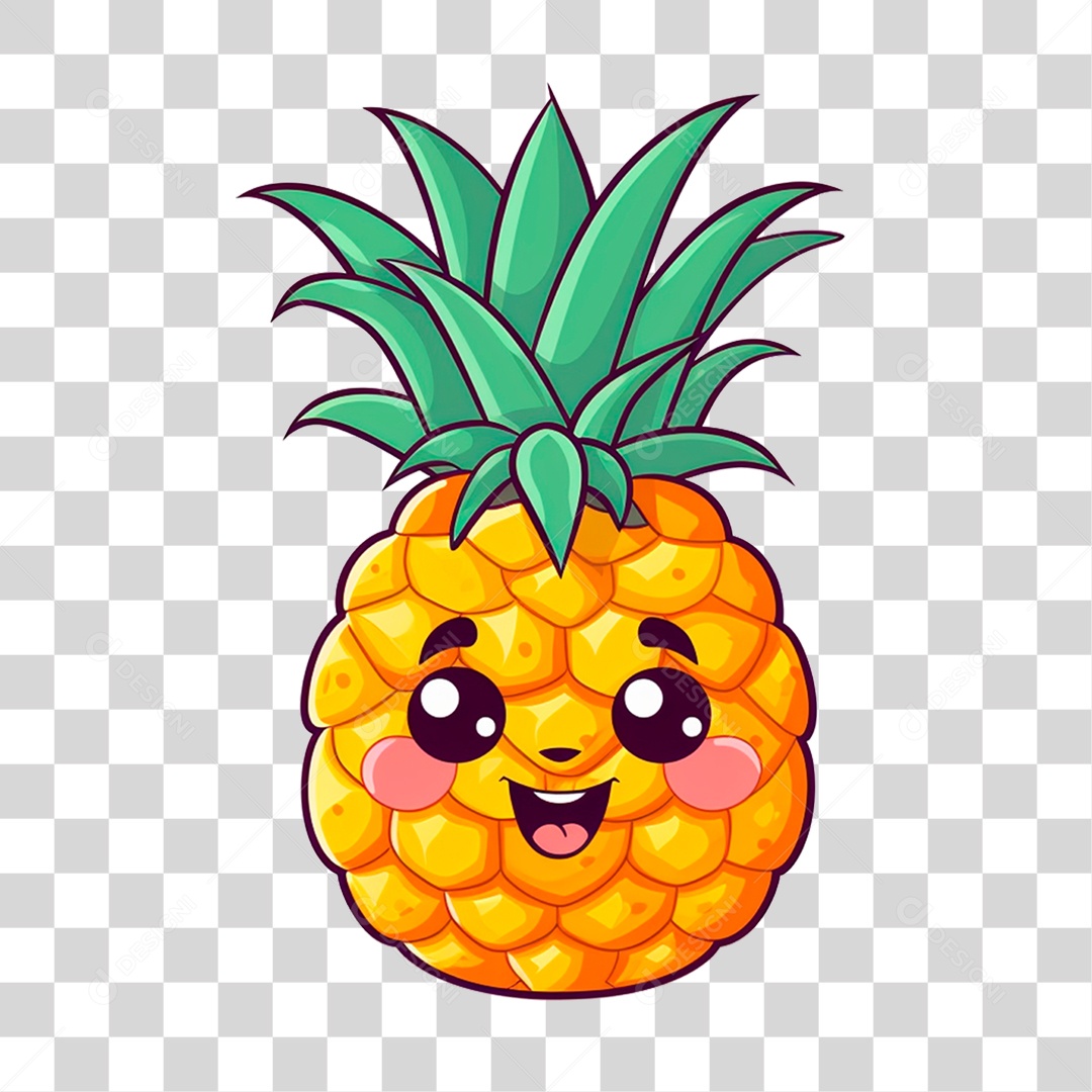 Fruta Abacaxi Desenho PNG Transparente