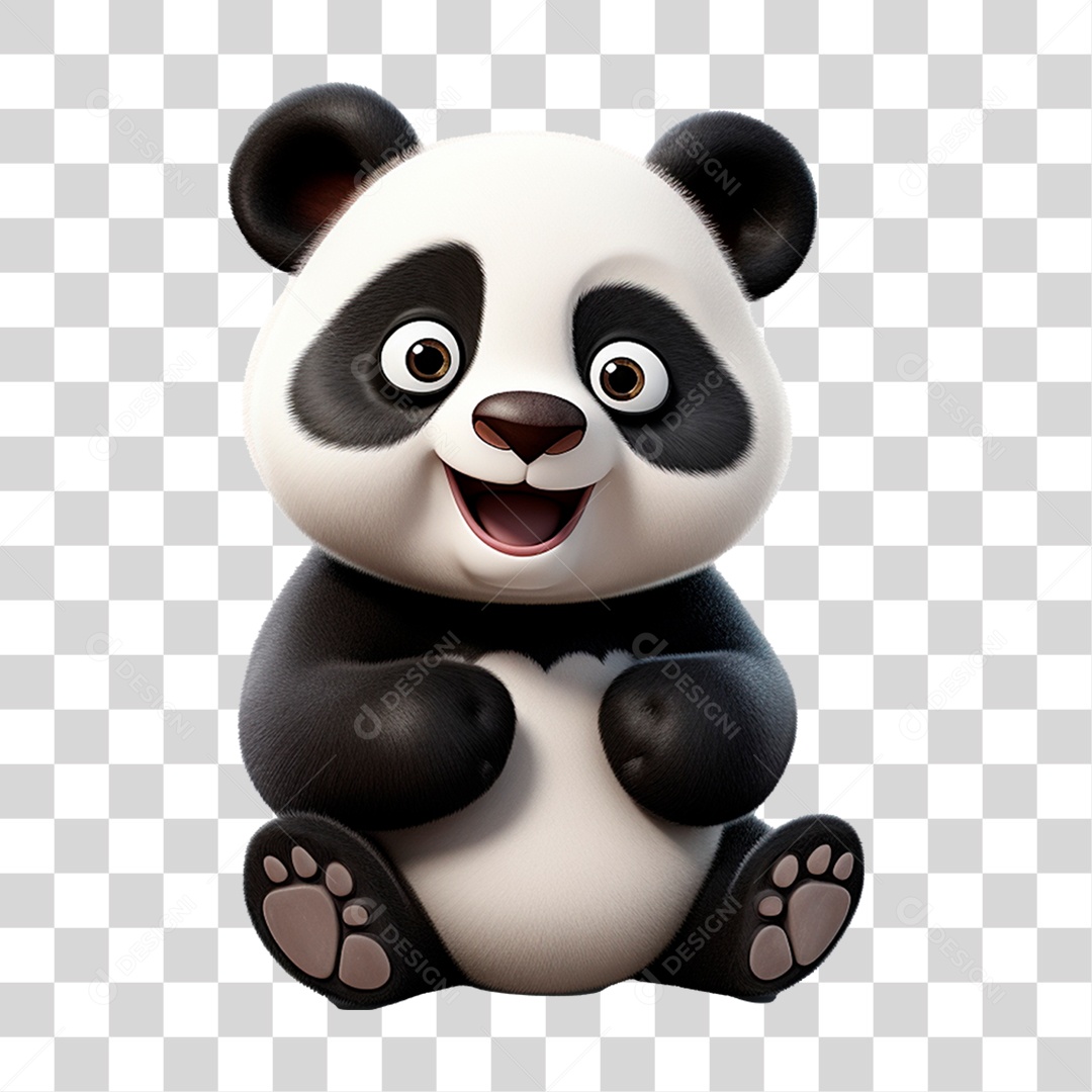 Panda Desenho Cartoon PNG Transparente