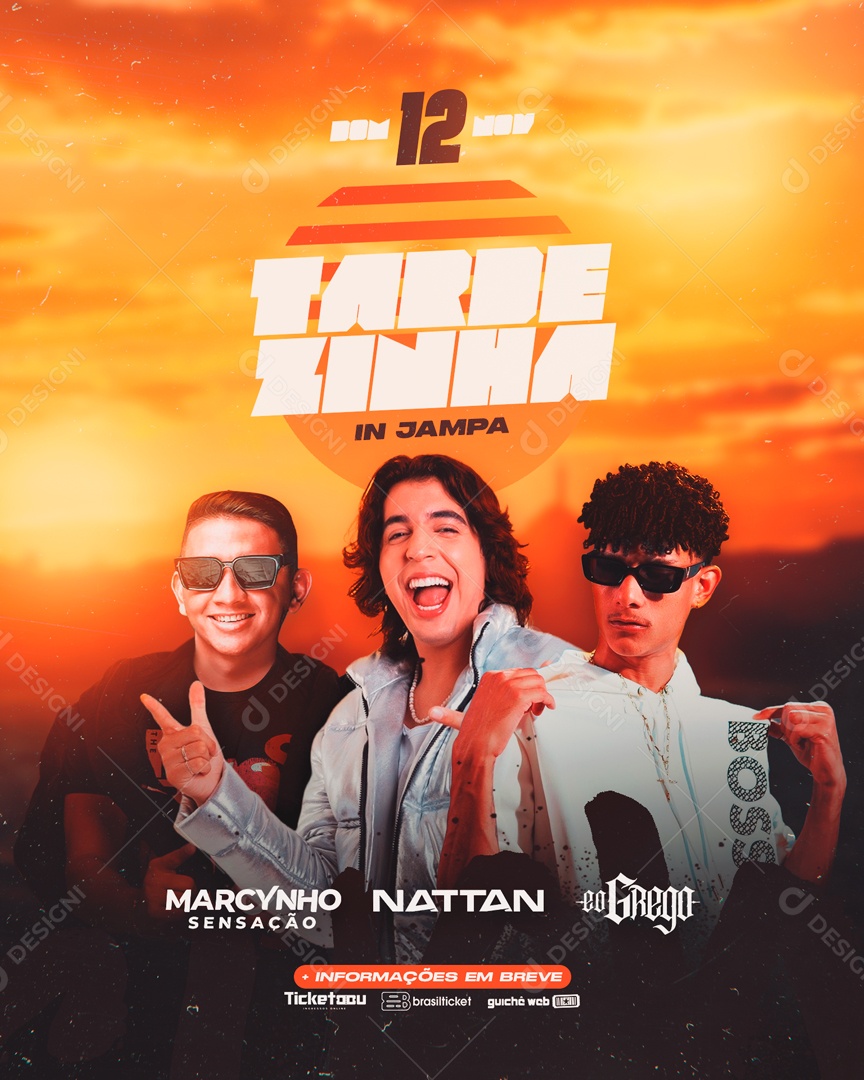 Flyer Feed Tardezinha In Jampa Social Media PSD Editável