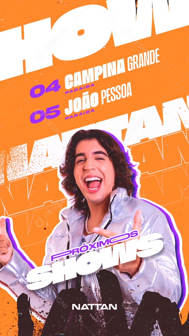 Social Media Flyer Story Próximos Shows Nattan PSD Editável