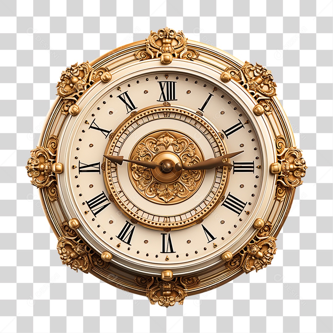 Relógio Antigo Horário PNG Transparente