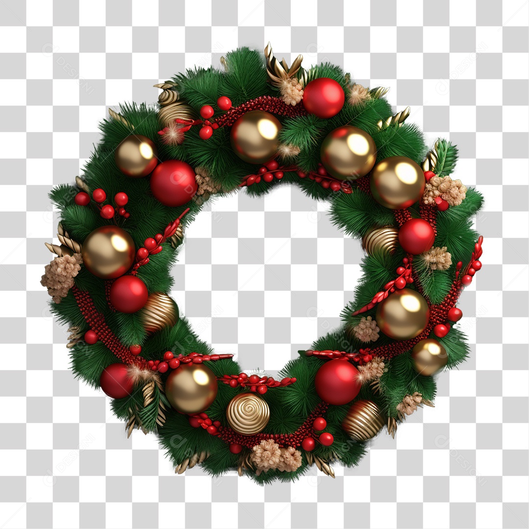 Guirlanda Natalina Decorações Enfeites PNG Transparente