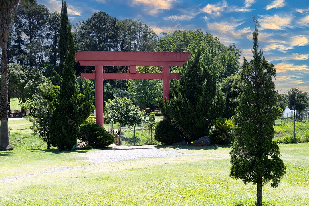 Parque com barragem na cidade de Jundiaí