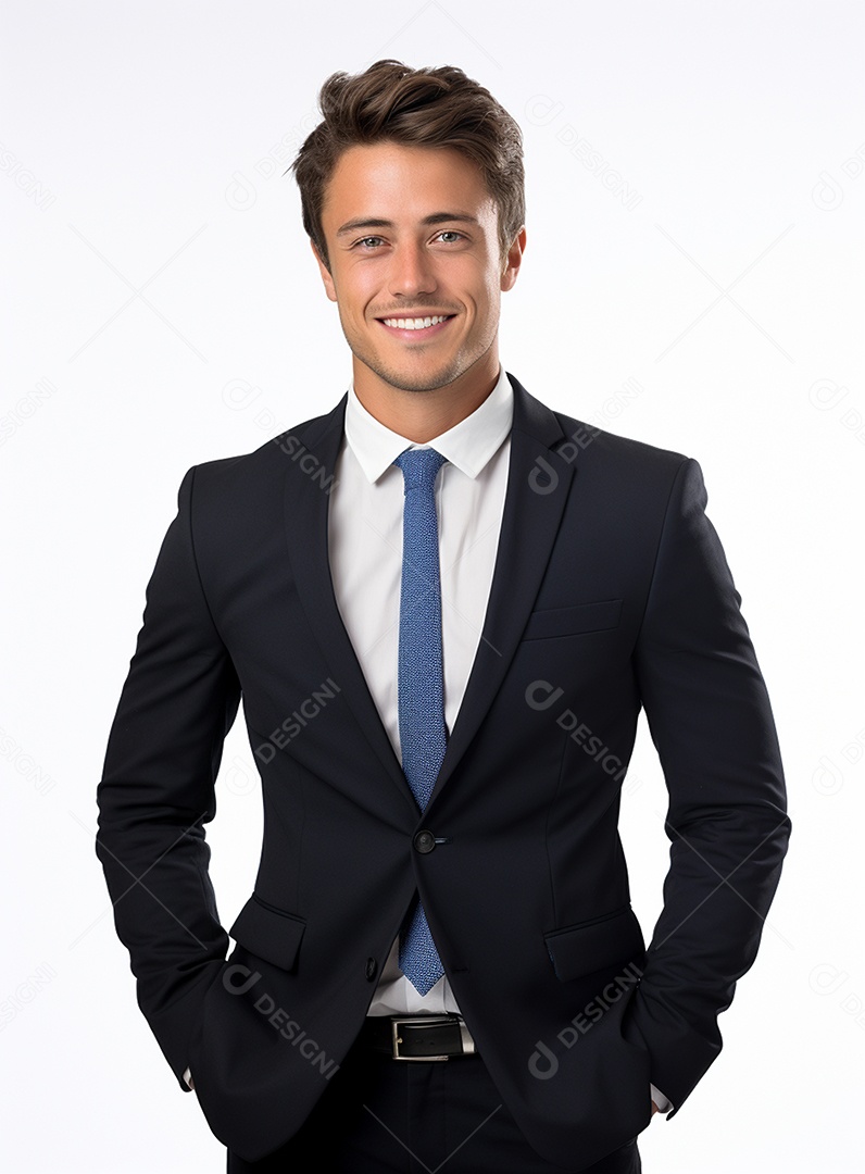 Empresário animado por causa de conquistas nos negócios