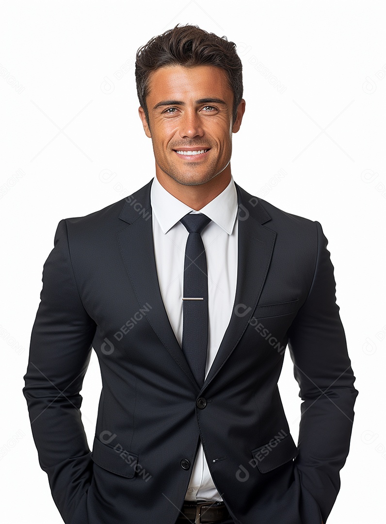 Empresário animado por causa de conquistas nos negócios