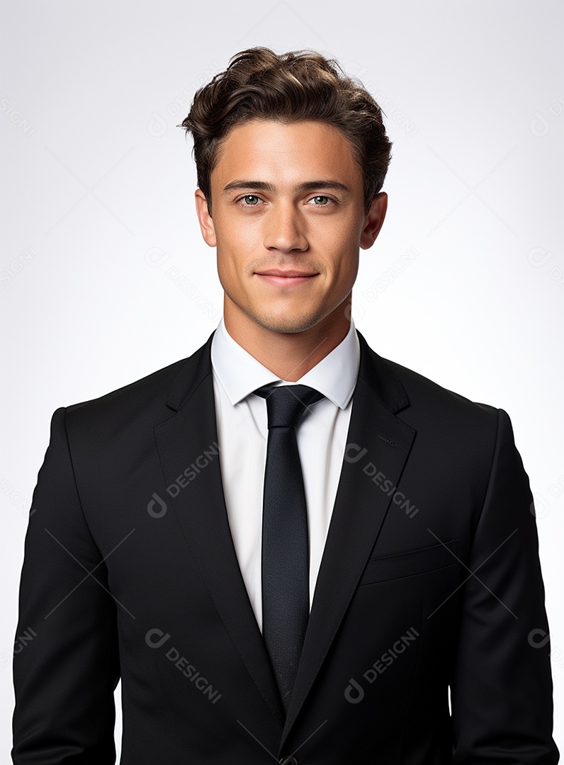 Empresário animado por causa de conquistas nos negócios