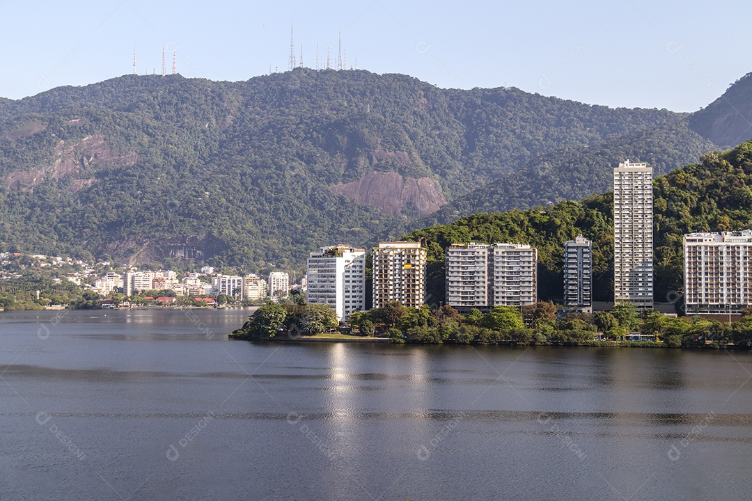Vista da Lagoa Rodrigo de Freitas no Rio de Janeiro