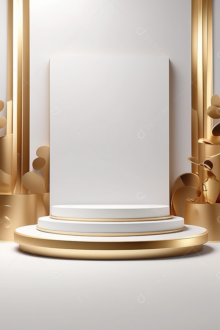 Gradientes de ouro branco fundo do pódio