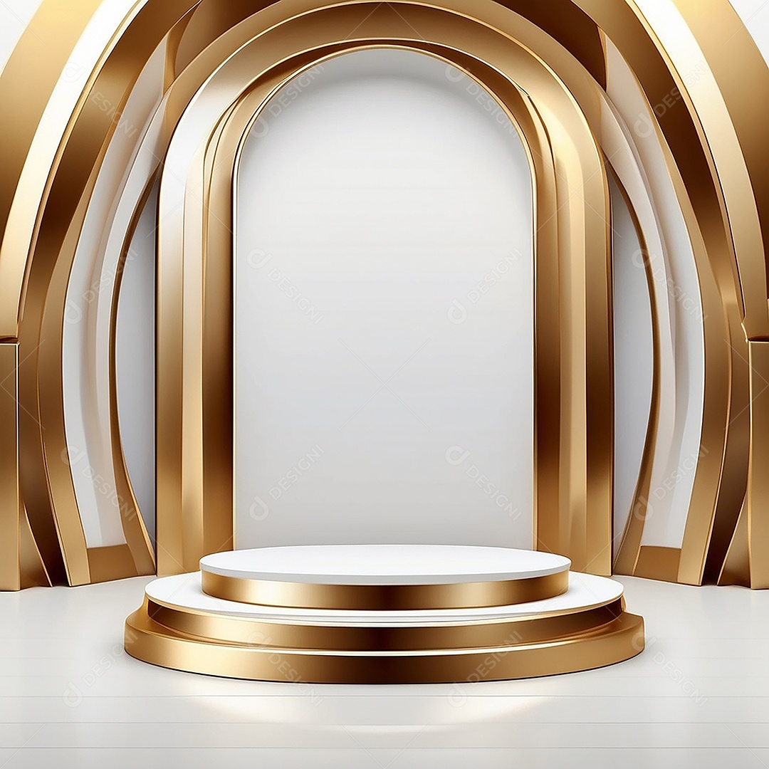 Gradientes de ouro branco fundo do pódio