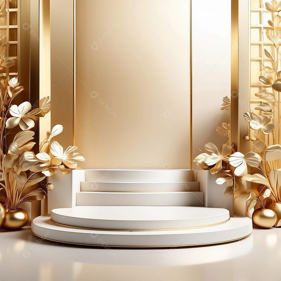 Gradientes de ouro branco fundo do pódio