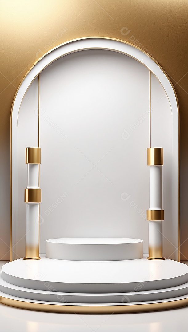 Gradientes de ouro branco fundo do pódio