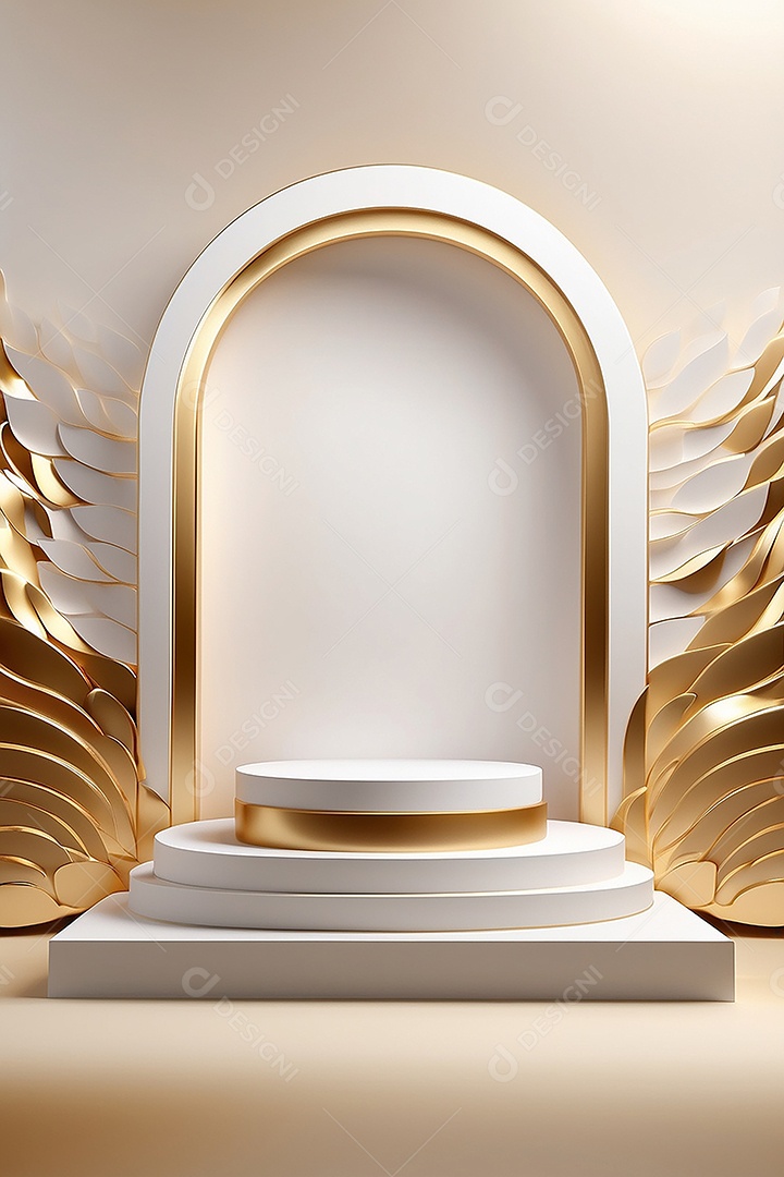 Gradientes de ouro branco fundo do pódio